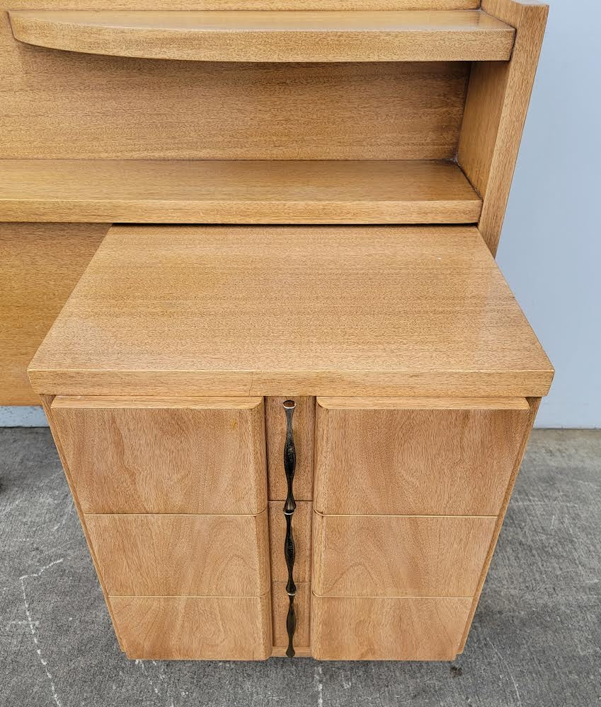 American of martinsville full size headboard with nightstands/end/side tables vintage(MCM)