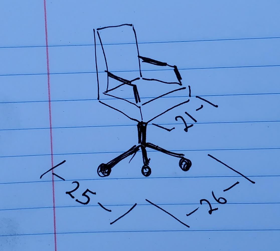 beige/tan office/computer chair on wheels
