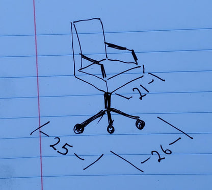 beige/tan office/computer chair on wheels