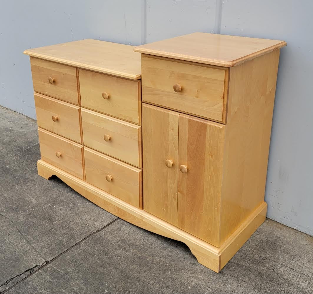 Pali seven drawer dresser/ cabinet light wood