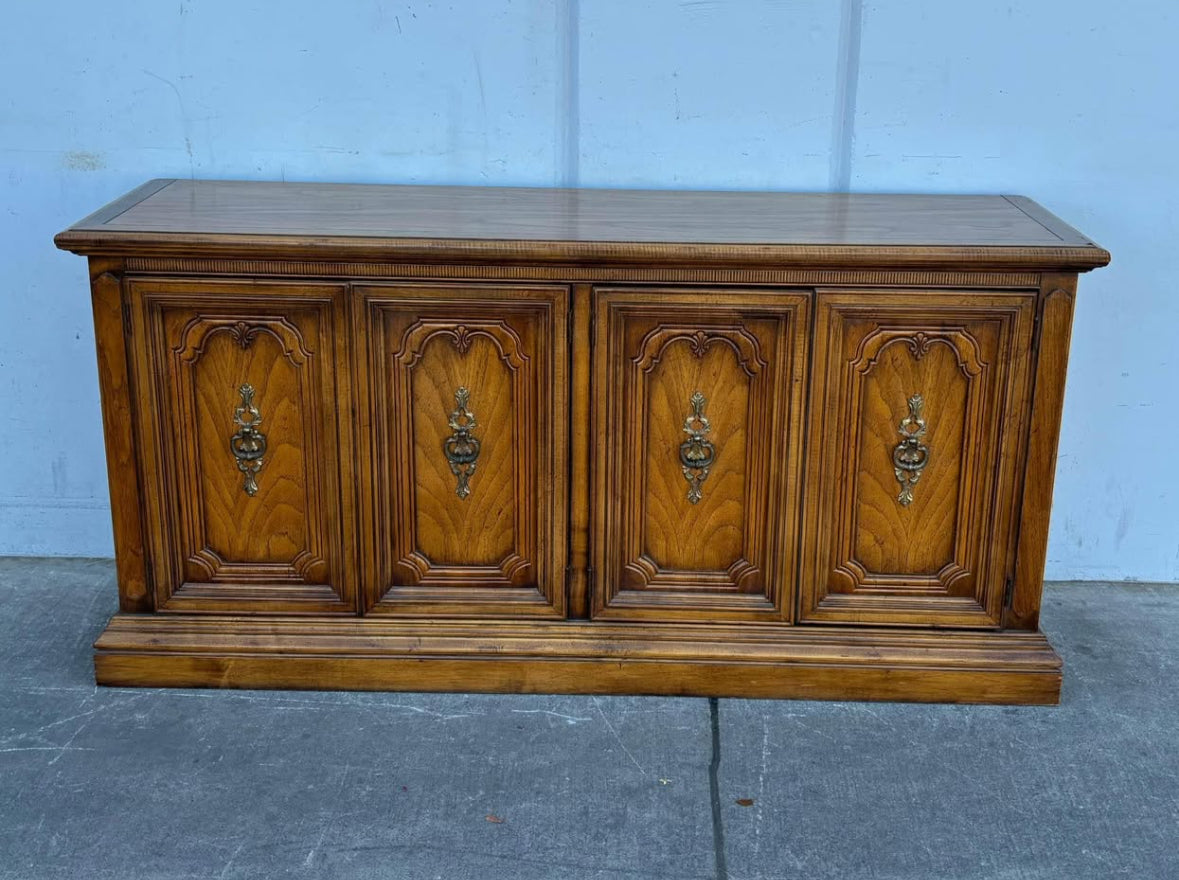 Antique Wood Buffet Cabinet