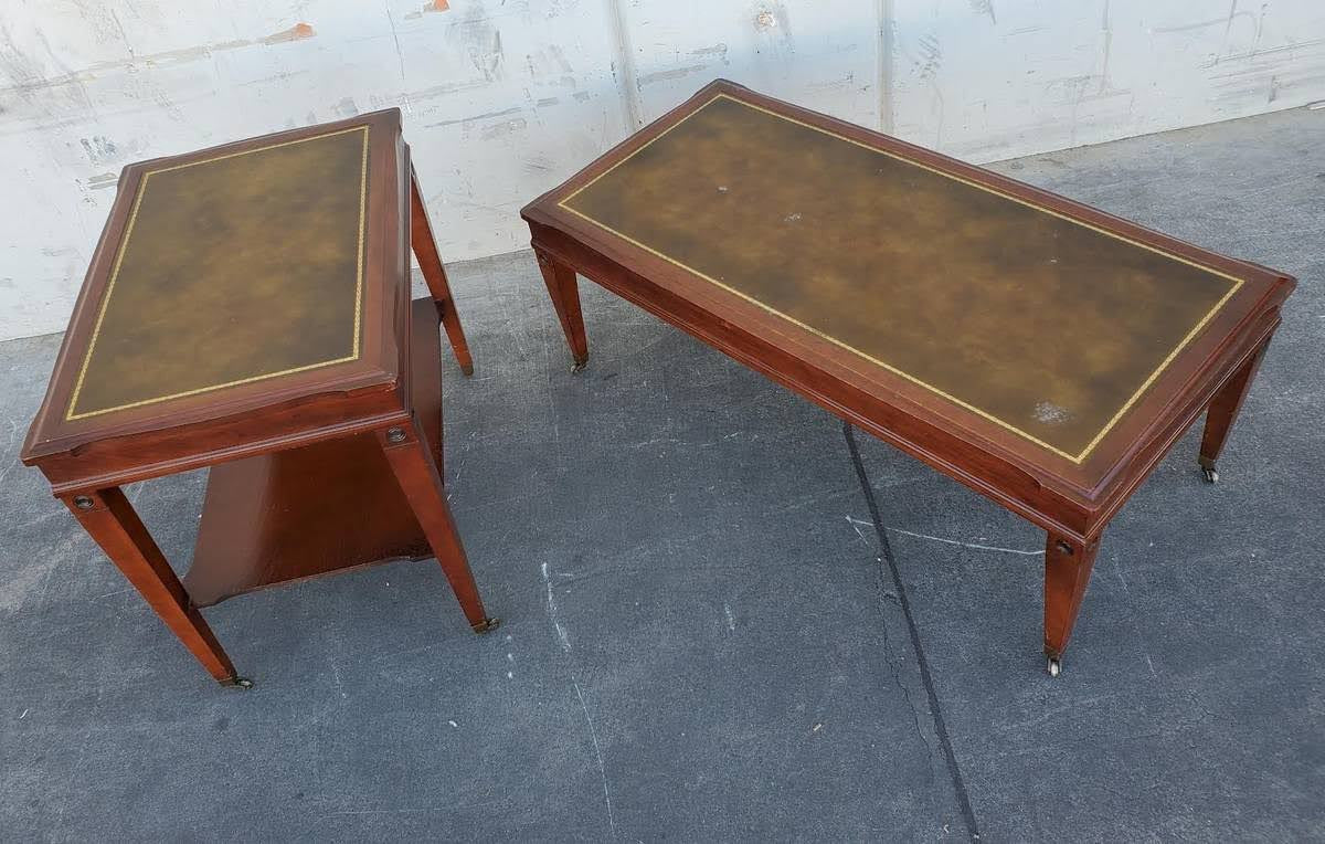 Coffee table and end/side table dark wood