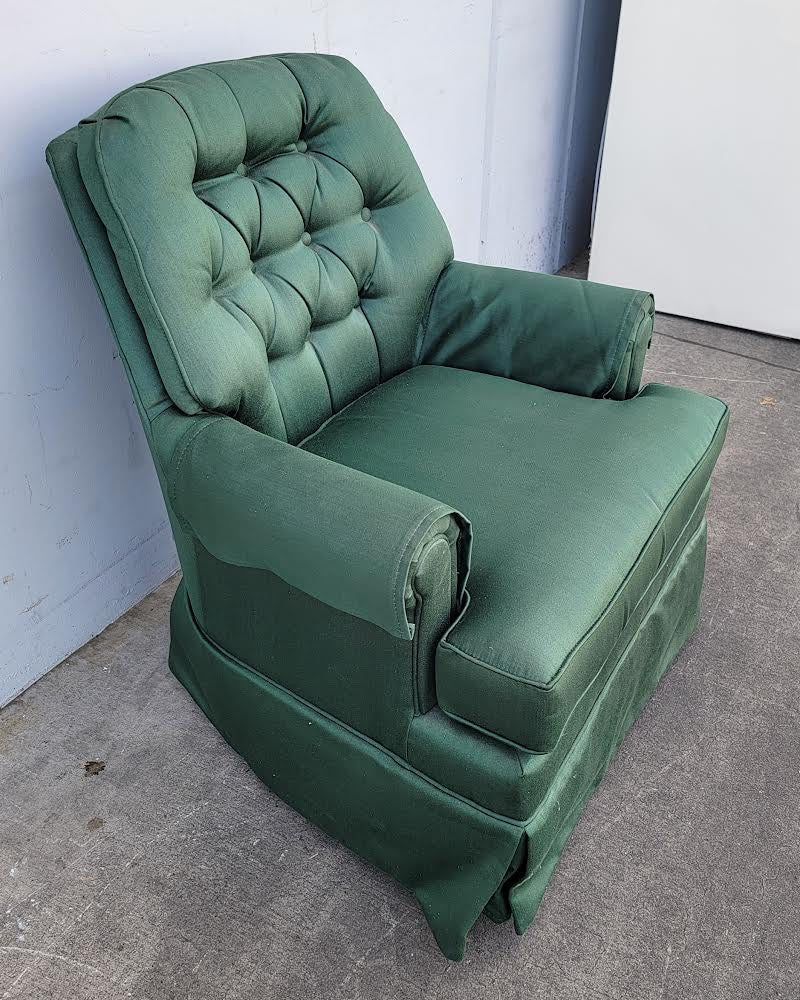 Green rocking armchair