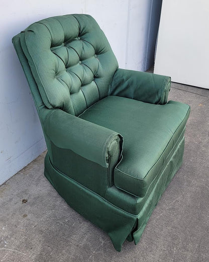 Green rocking armchair