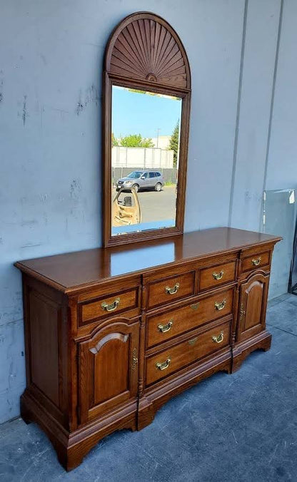 Dresser/buffet/sideboard oak with bevel glass mirror