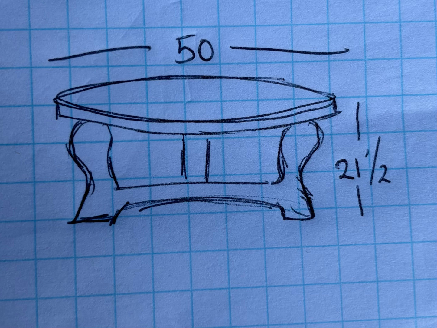 Black marble coffee table antique/ vintage