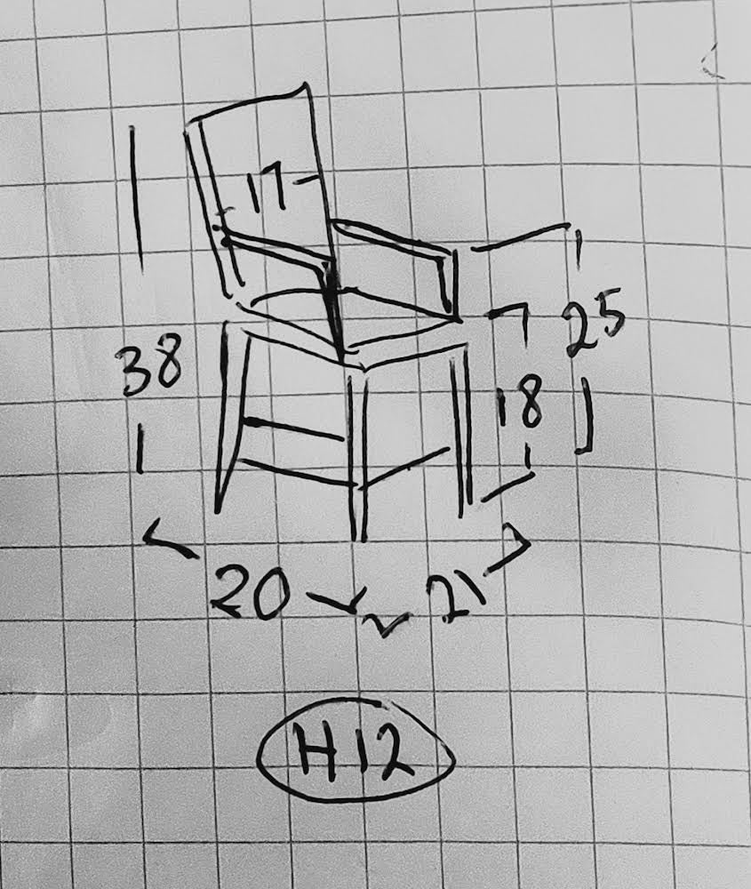 Black floral ladder back armchair