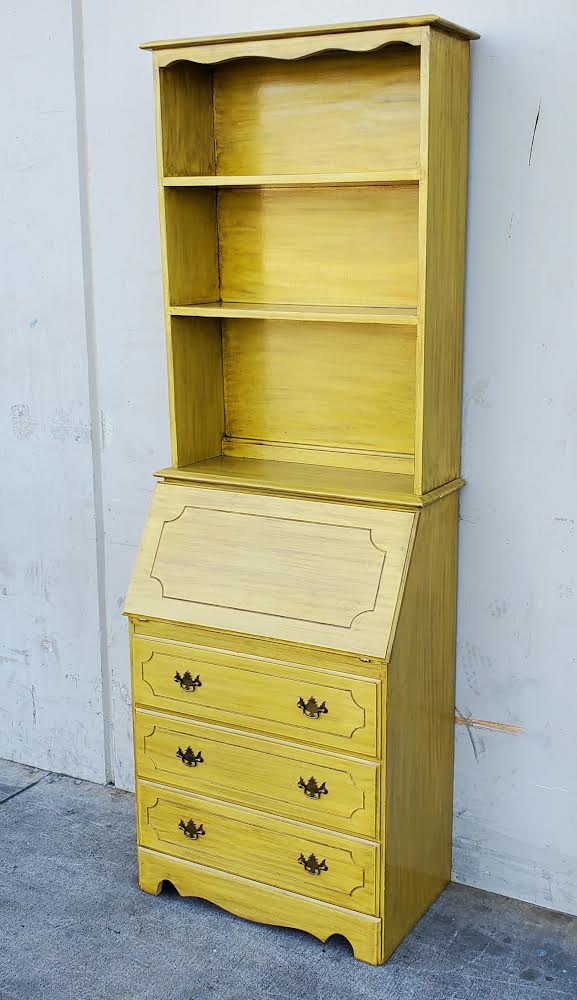 Secretary desk/bookcase yellow