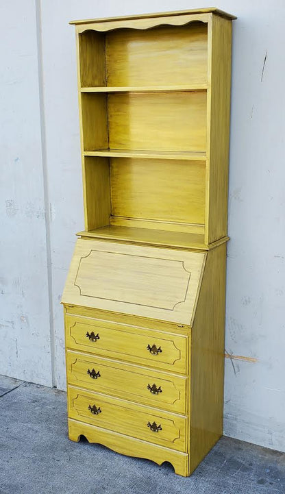 Secretary desk/bookcase yellow