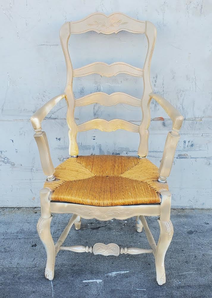 White/cream vintage country style armchair