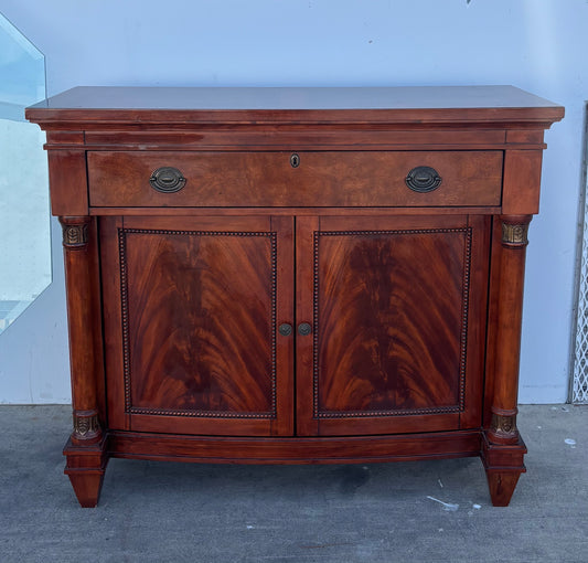 American empire style mahogany server / buffet cabinet sideboard