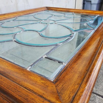 glass top coffee table