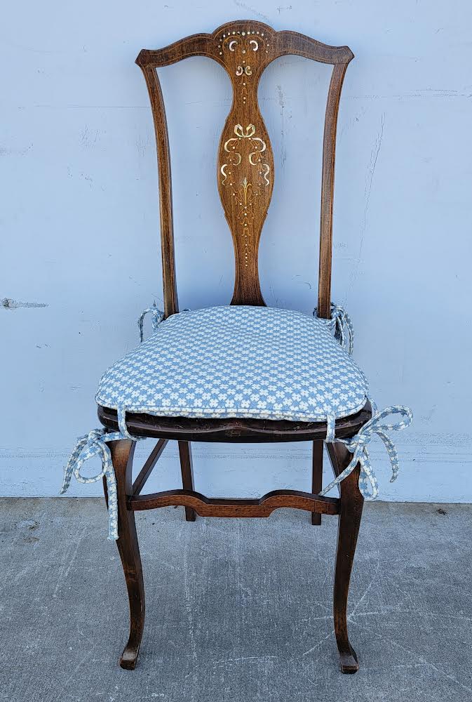 Stern brothers antique/vintage dining side chair dark wood