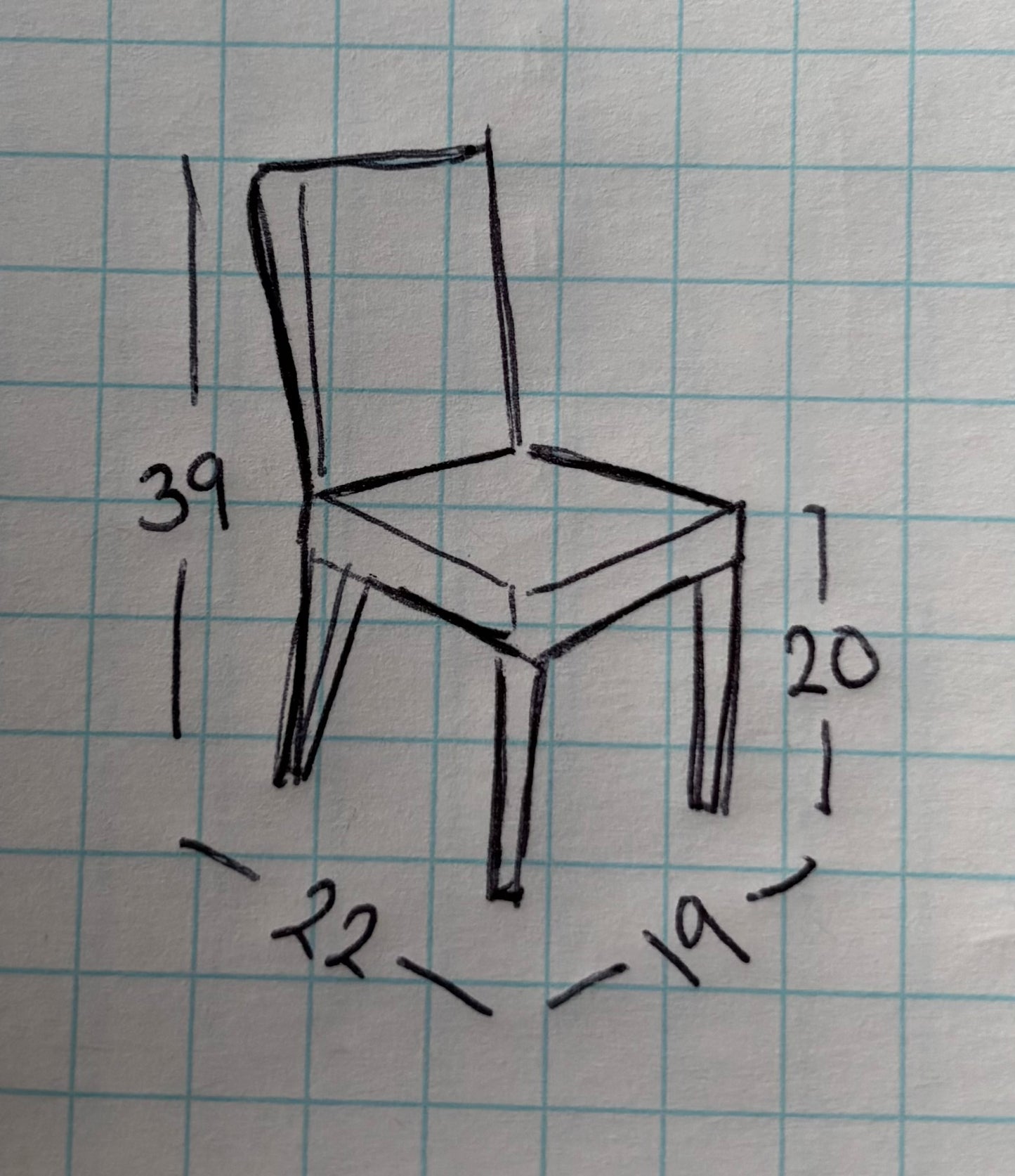 Black dining side chairs (8)