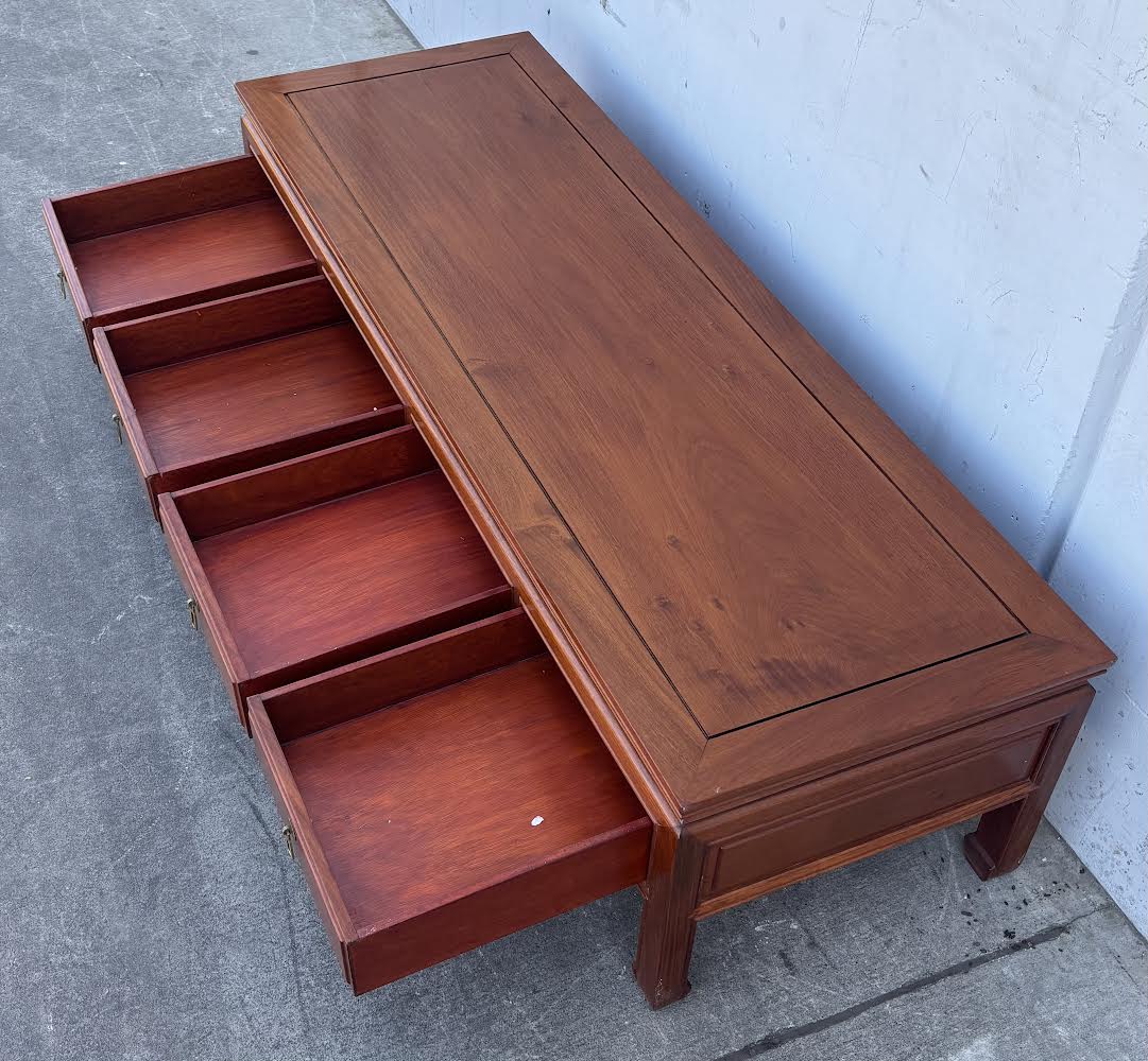 Antique Chinese Mid Century Coffee Table Long