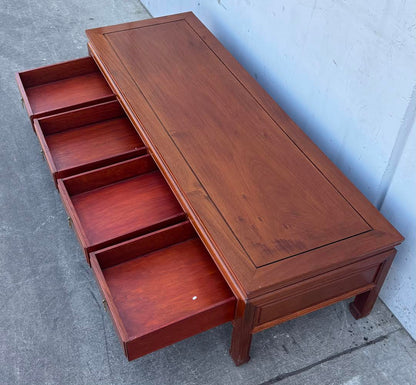 Antique Chinese Mid Century Coffee Table Long