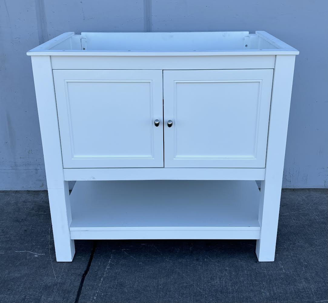 White Bathroom Vanity with Sink