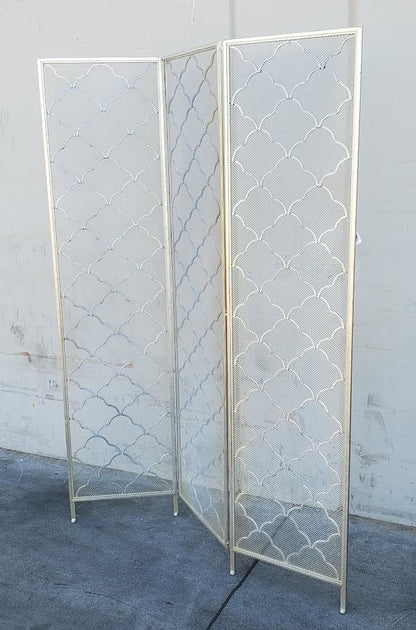 Room divider 3 panel metal