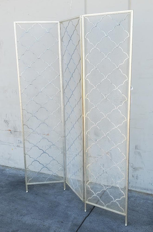 Room divider 3 panel metal