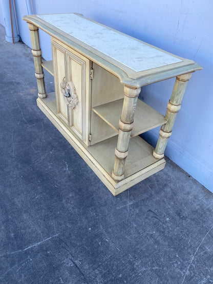 Console/server table cabinet blonde