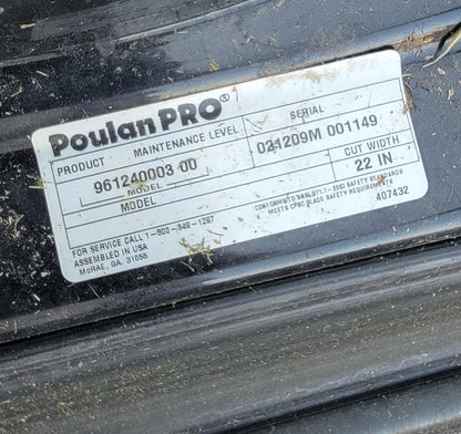 Poulan Pro 550 Series 158 cc Self Propelled Lawn Mower (works)