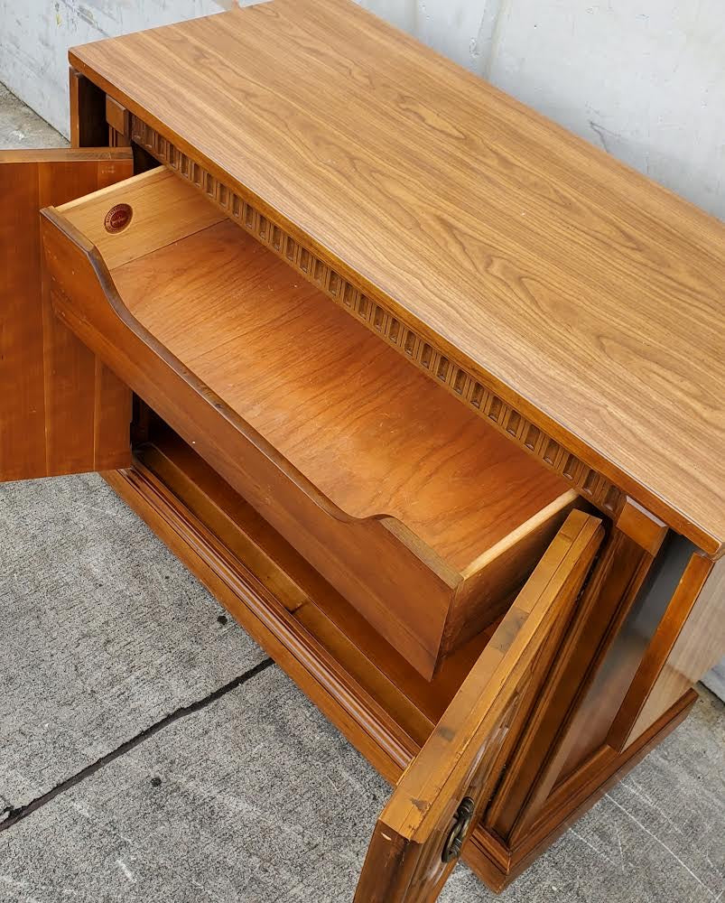 Bassett server buffet cabinet drop sides
