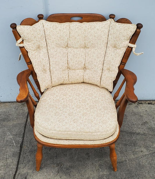 antique/ vintage maple wing back armchair