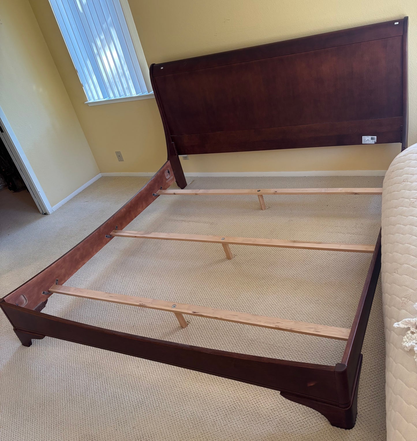 King size sleigh bed frame mobilier bourbon