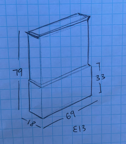 White antique / vintage china hutch cabinet