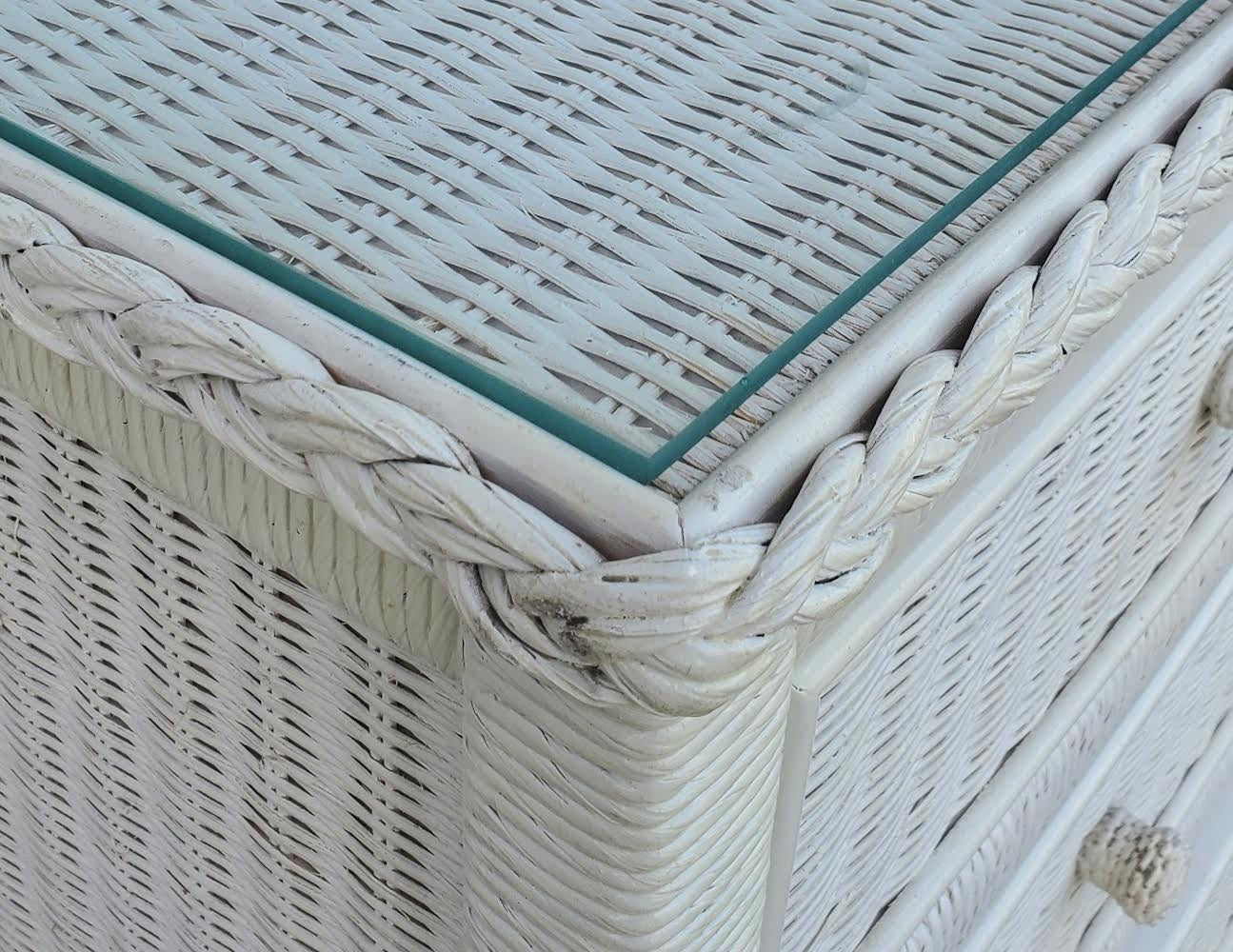 Wicker Henry Link white desk