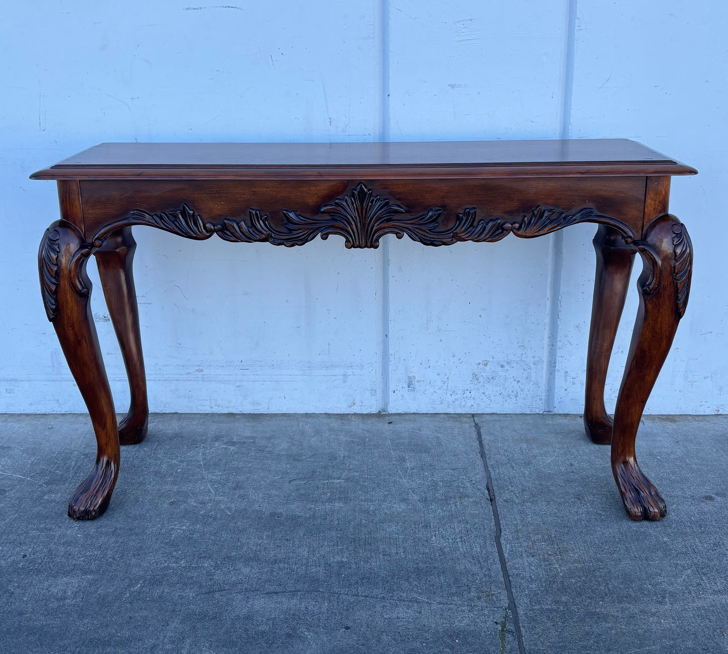 Console / sofa/ hall table vintage carved paw foot