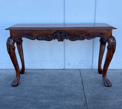 Console / sofa/ hall table vintage carved paw foot