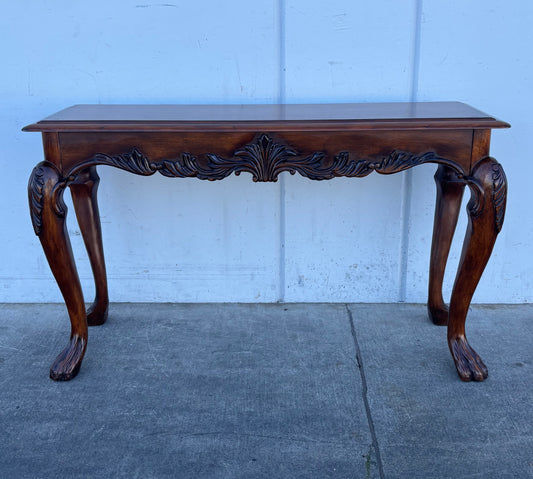 Console / sofa/ hall table vintage carved paw foot