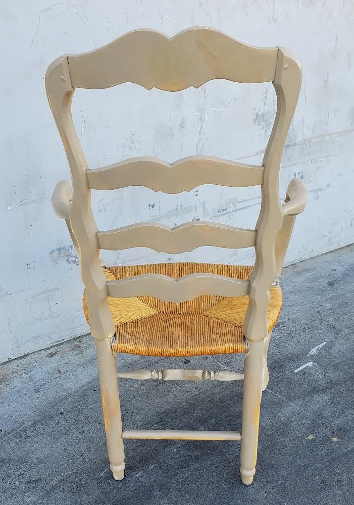 White/cream vintage country style armchair