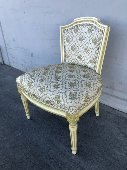 Louis french style side chair cream/beige/white