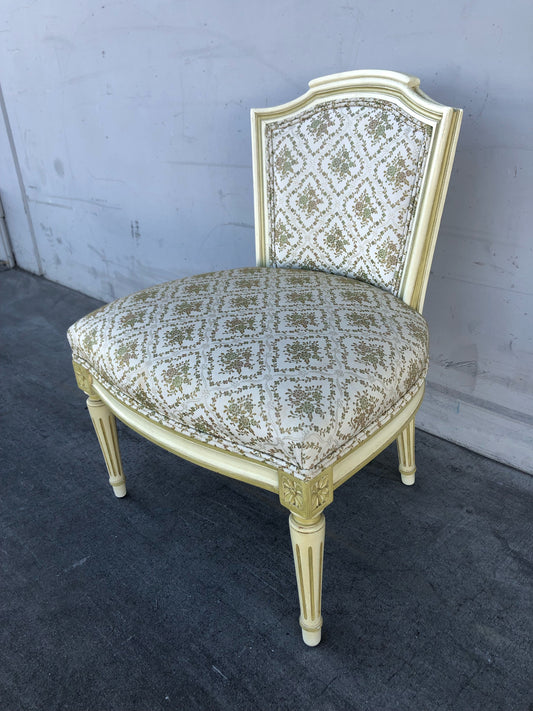 Louis french style side chair cream/beige/white