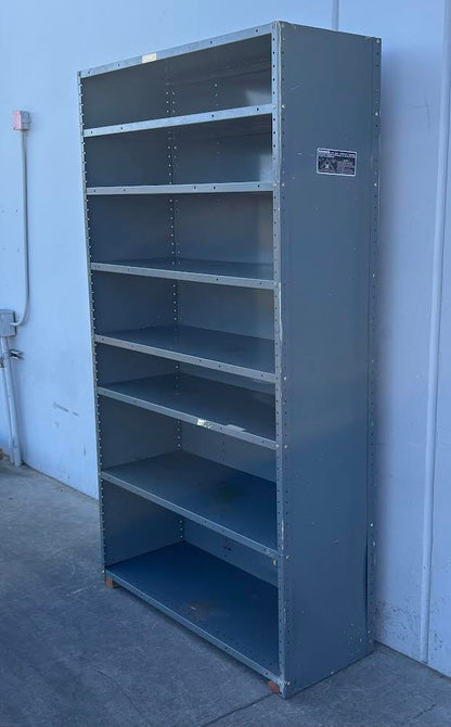 Grey Metal Garage Organizer Shelfs