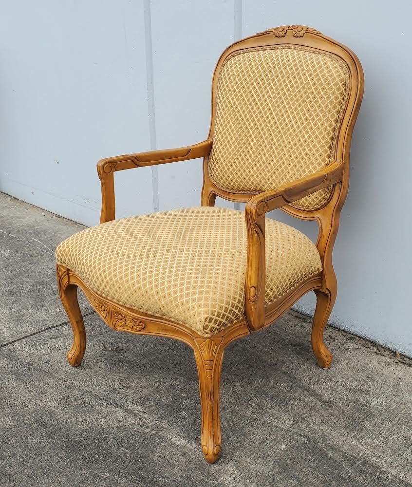 yellow/ beige dining armchair antique/ vintage
