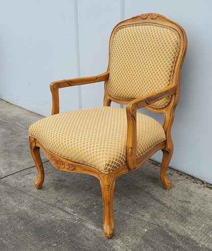 yellow/ beige dining armchair antique/ vintage