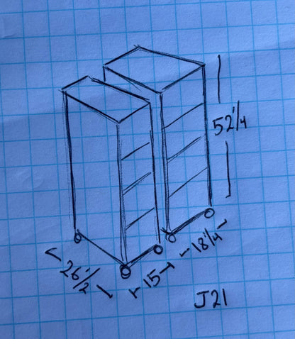 Hon 2 black file cabinets 4 drawer on wheels
