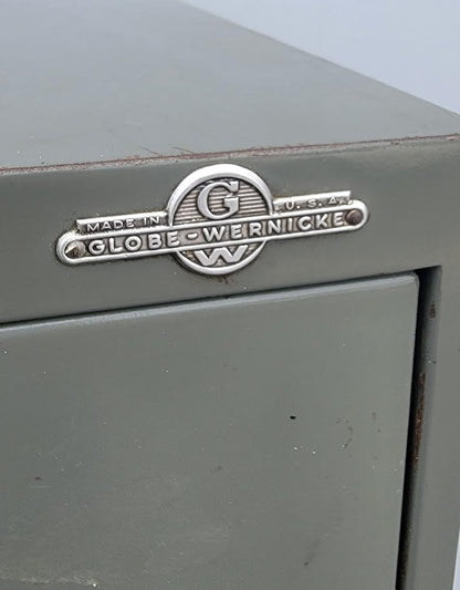 Globe-wernicke Green/grey vertical file cabinet