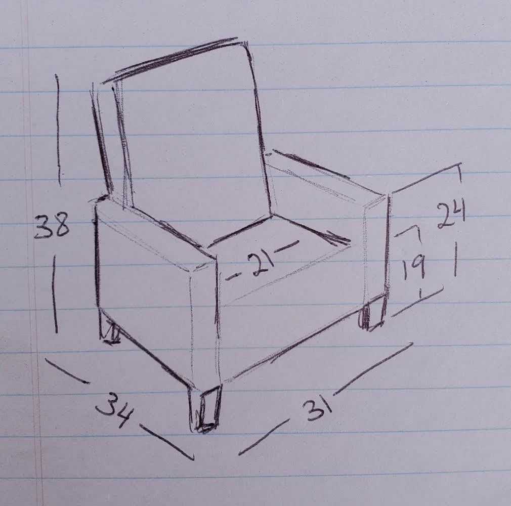 Tan/beige electric recliner armchair