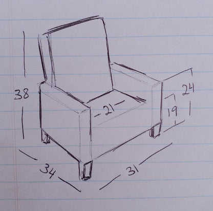 Tan/beige electric recliner armchair