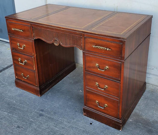 Pedestal/executive office desk dark wood