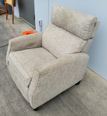 Tan/beige electric recliner armchair