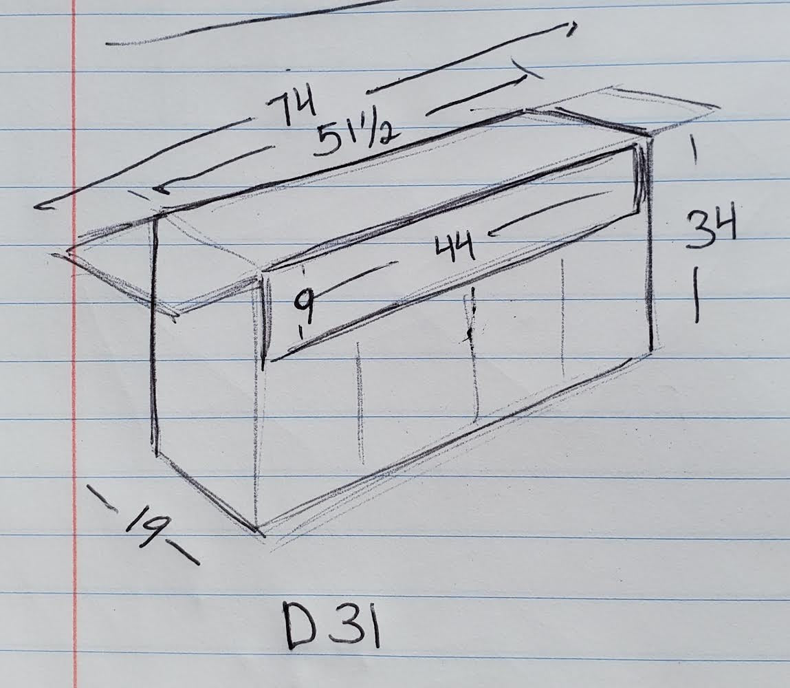 Buffet sideboard drop down leaves server