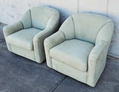 green (2) armchairs