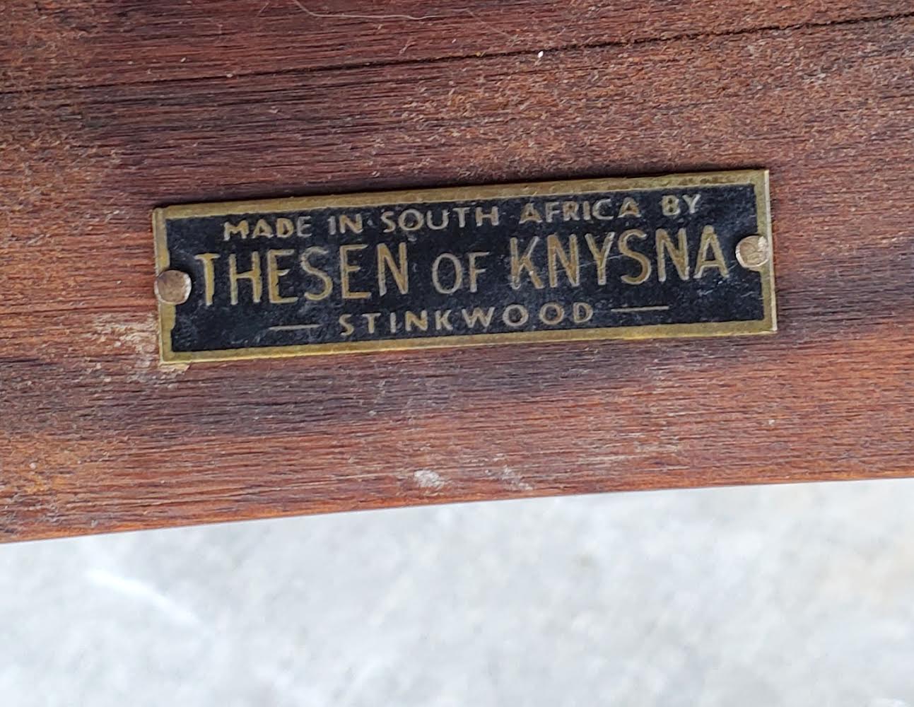 thesen of knysna Africa dining side/hall chair carved