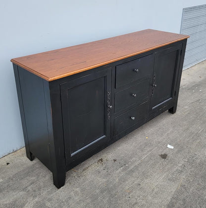 black sideboard/ buffet/ credenza cabinet