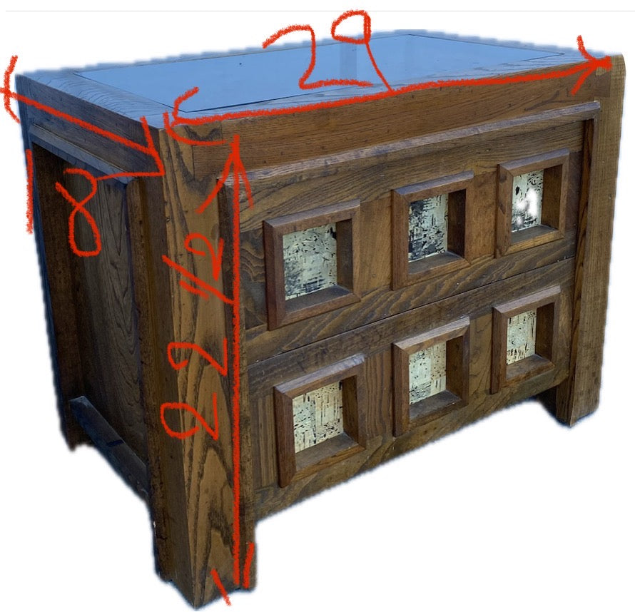2 nightstands/end/side tables mid century modern